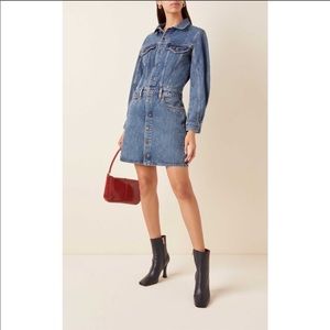 AGOLDE SIZE 4 balloon sleeve denim dress